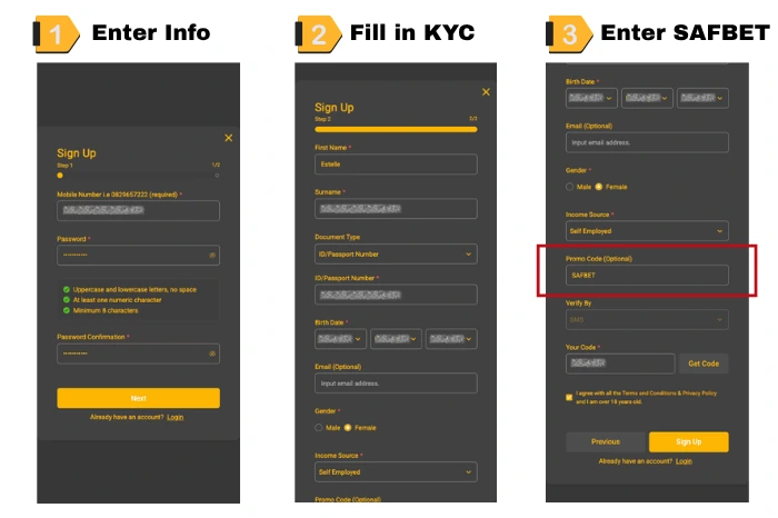 Goldrush promo code SAFBET for new users are entered during registration